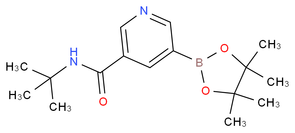 N-(tert-Butyl)-5-(4,4,5,5-tetramethyl-1,3,2-dioxaborolan-2-yl)nicotinamide_分子结构_CAS_1218790-03-4)