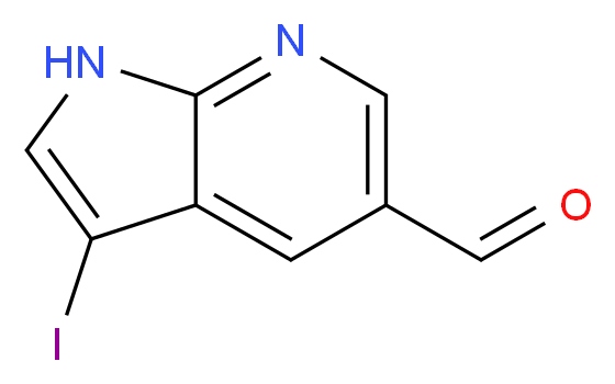 3-Iodo-1H-pyrrolo[2,3-b]pyridine-5-carbaldehyde_分子结构_CAS_900514-07-0)