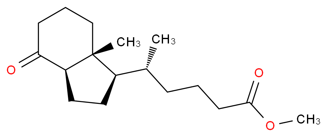 methyl (5R)-5-[(1R,3aR,7aR)-7a-methyl-4-oxo-octahydro-1H-inden-1-yl]hexanoate_分子结构_CAS_135359-41-0