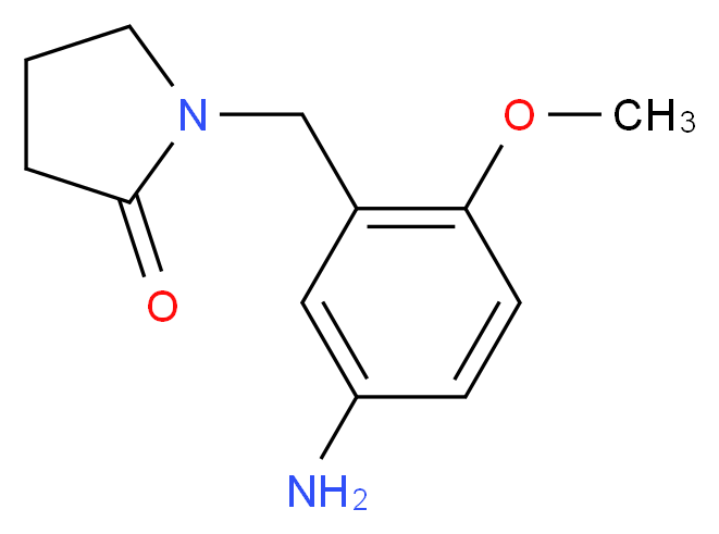 1-(5-Amino-2-methoxy-benzyl)-pyrrolidin-2-one_分子结构_CAS_)
