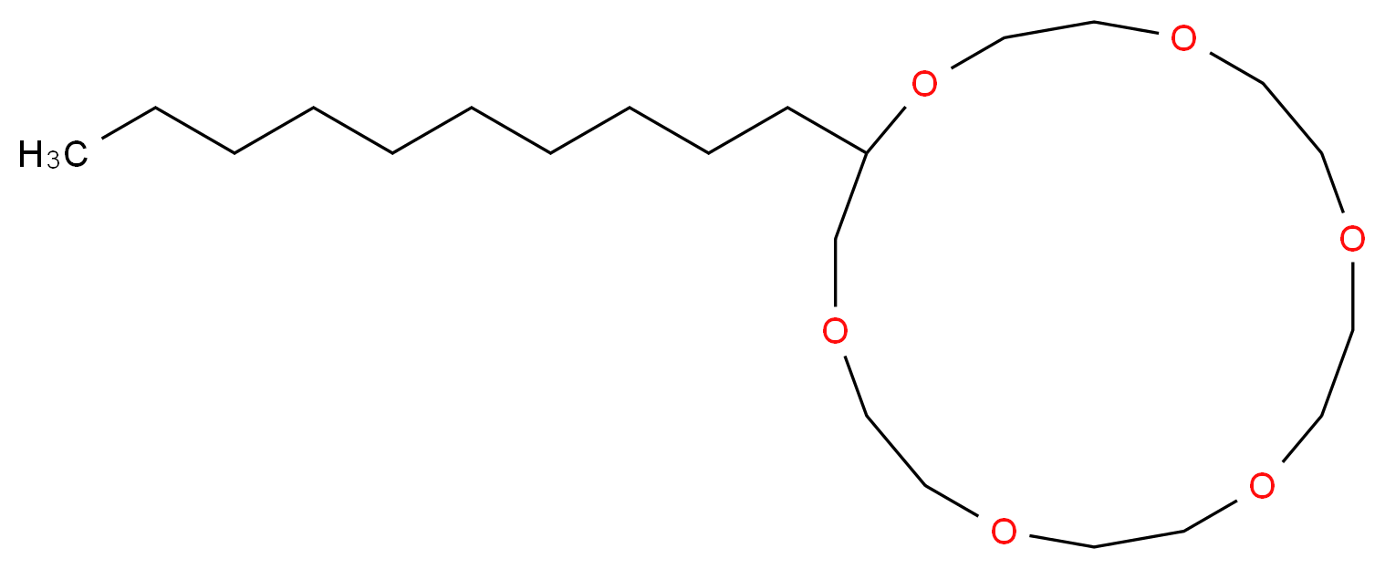 2-decyl-1,4,7,10,13,16-hexaoxacyclooctadecane_分子结构_CAS_6742-60-1