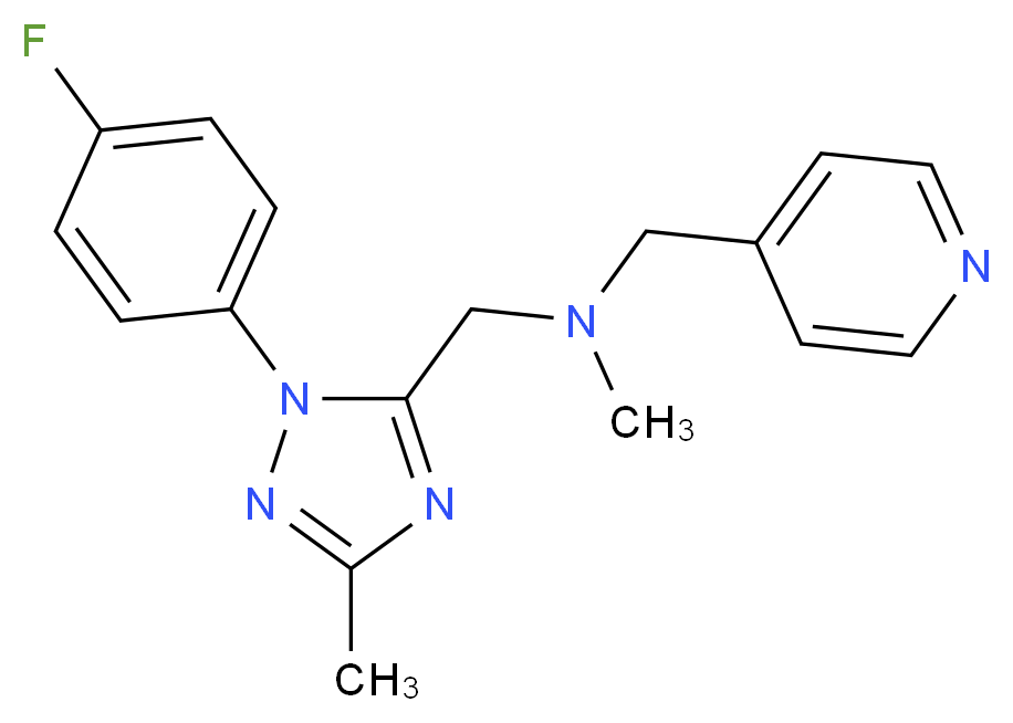 1-[1-(4-fluorophenyl)-3-methyl-1H-1,2,4-triazol-5-yl]-N-methyl-N-(pyridin-4-ylmethyl)methanamine_分子结构_CAS_)