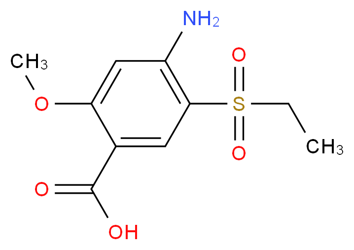 4-amino-5-(ethanesulfonyl)-2-methoxybenzoic acid_分子结构_CAS_71675-87-1