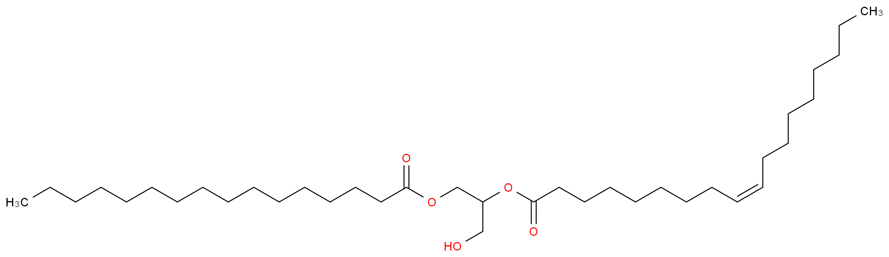 1-Palmitoyl-2-oleoyl-rac-glycerol_分子结构_CAS_3123-73-7)