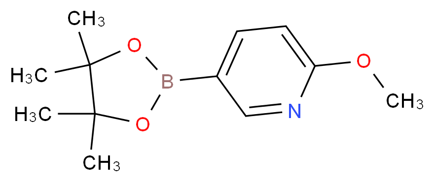 2-methoxy-5-(tetramethyl-1,3,2-dioxaborolan-2-yl)pyridine_分子结构_CAS_445264-61-9