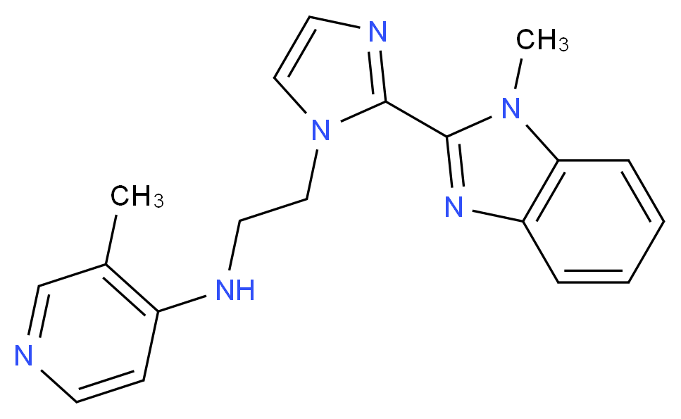 3-methyl-N-{2-[2-(1-methyl-1H-benzimidazol-2-yl)-1H-imidazol-1-yl]ethyl}pyridin-4-amine_分子结构_CAS_)