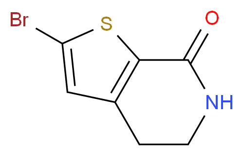 2-bromo-4H,5H,6H,7H-thieno[2,3-c]pyridin-7-one_分子结构_CAS_960289-03-6