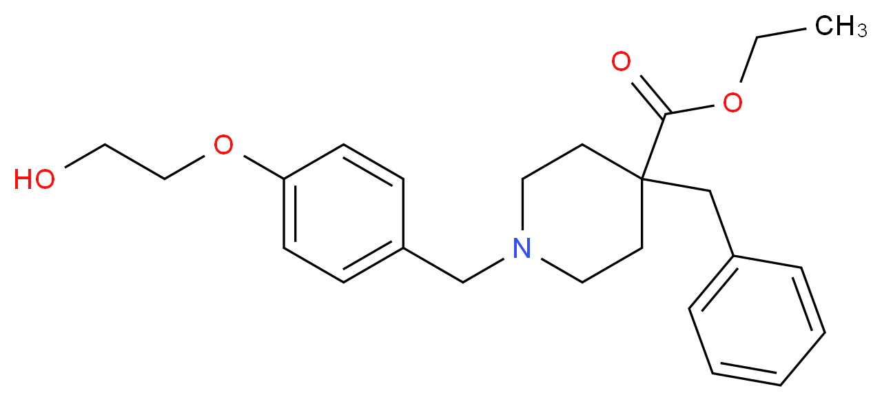 ethyl 4-benzyl-1-[4-(2-hydroxyethoxy)benzyl]-4-piperidinecarboxylate_分子结构_CAS_)