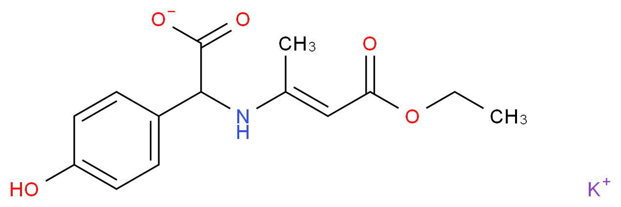 potassium 2-{[(2E)-4-ethoxy-4-oxobut-2-en-2-yl]amino}-2-(4-hydroxyphenyl)acetate_分子结构_CAS_57938-86-0