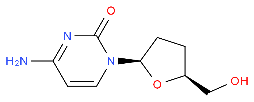 4-amino-1-[(2R,5S)-5-(hydroxymethyl)oxolan-2-yl]-1,2-dihydropyrimidin-2-one_分子结构_CAS_7481-89-2