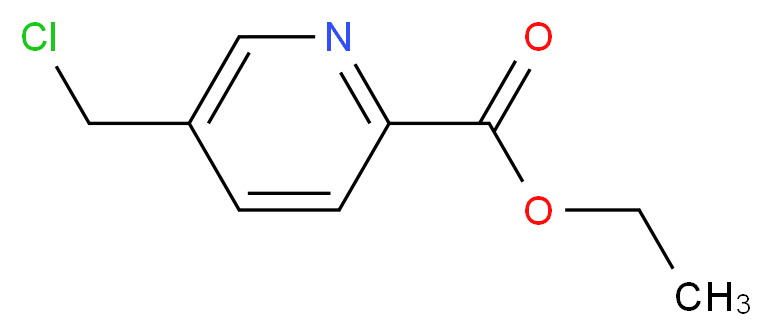 ETHYL 5-(CHLOROMETHYL)PYRIDINE-2-CARBOXYLATE_分子结构_CAS_39977-48-5)