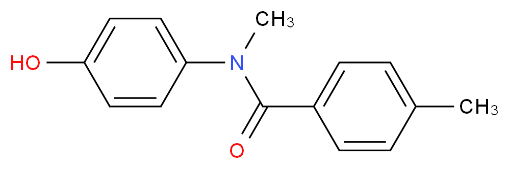 N-(4-hydroxyphenyl)-N,4-dimethylbenzamide_分子结构_CAS_1148-53-4