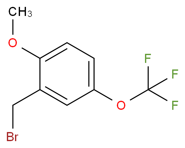 2-(bromomethyl)-1-methoxy-4-(trifluoromethoxy)benzene_分子结构_CAS_478484-53-6