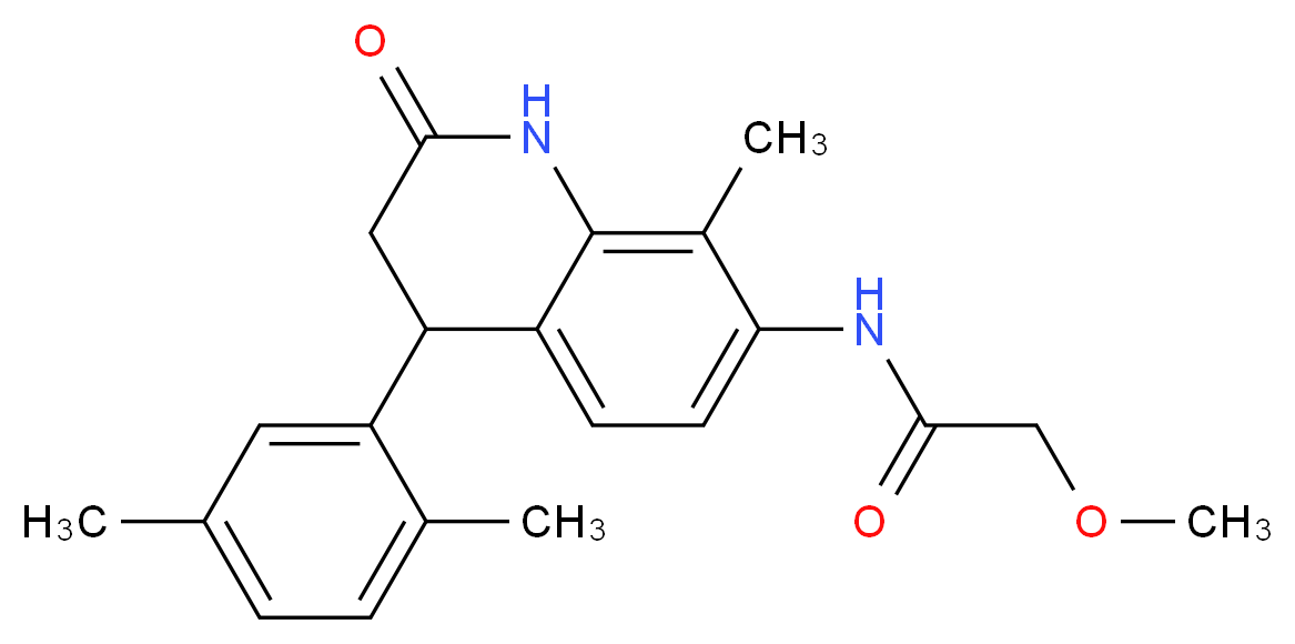 N-[4-(2,5-dimethylphenyl)-8-methyl-2-oxo-1,2,3,4-tetrahydroquinolin-7-yl]-2-methoxyacetamide_分子结构_CAS_)