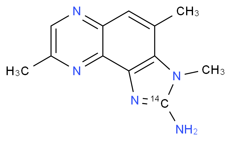 2-Amino-3,4,8-trimethyl-3H-imidazo[4,5-f]quinoxaline-2-14C_分子结构_CAS_210100-52-0)