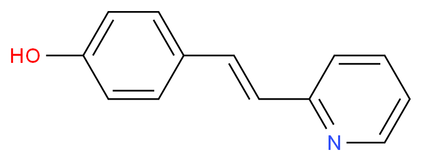 4-[(E)-2-(pyridin-2-yl)ethenyl]phenol_分子结构_CAS_77377-07-2