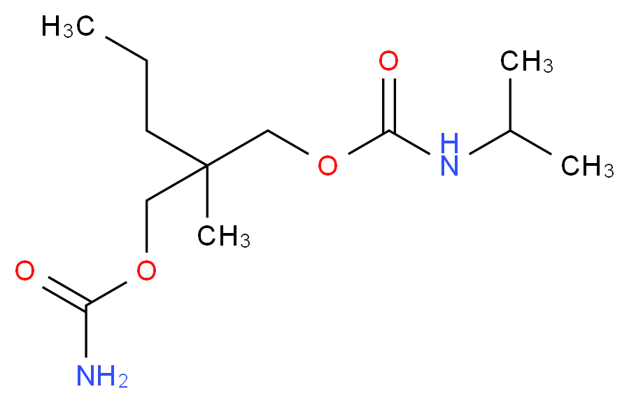 2-methyl-2-({[(propan-2-yl)carbamoyl]oxy}methyl)pentyl carbamate_分子结构_CAS_)