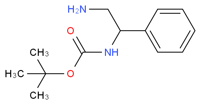 α-(Boc-氨基)苯乙胺_分子结构_CAS_142910-85-8)