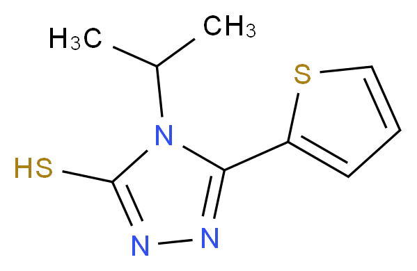 4-Isopropyl-5-thien-2-yl-4H-1,2,4-triazole-3-thiol_分子结构_CAS_)