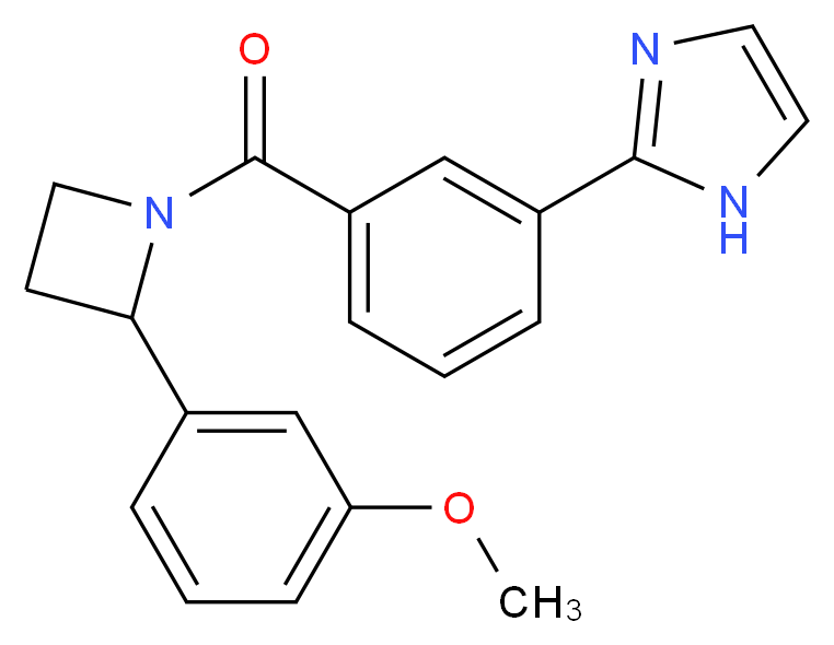 2-(3-{[2-(3-methoxyphenyl)azetidin-1-yl]carbonyl}phenyl)-1H-imidazole_分子结构_CAS_)