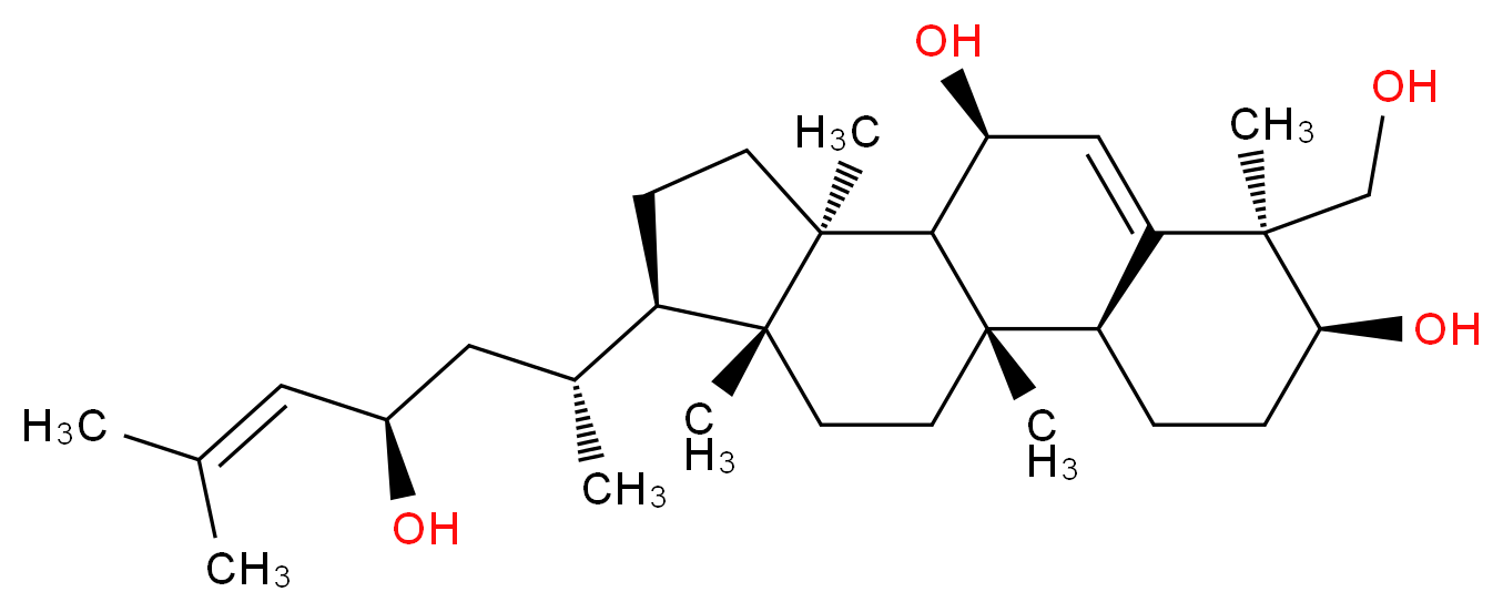 (1S,2S,5S,6S,9S,10R,11S,14R,15R)-14-[(2R,4R)-4-hydroxy-6-methylhept-5-en-2-yl]-6-(hydroxymethyl)-1,6,11,15-tetramethyltetracyclo[8.7.0.0<sup>2</sup>,<sup>7</sup>.0<sup>1</sup><sup>1</sup>,<sup>1</sup><sup>5</sup>]heptadec-7-ene-5,9-diol_分子结构_CAS_1189131-51-8