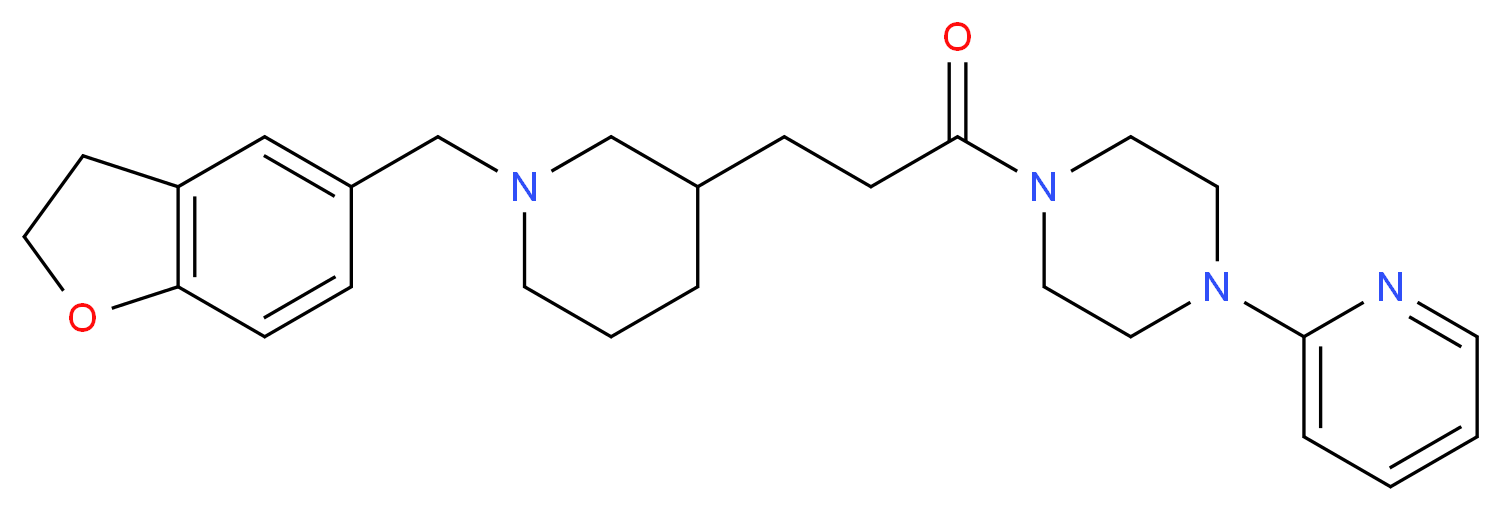 1-{3-[1-(2,3-dihydro-1-benzofuran-5-ylmethyl)-3-piperidinyl]propanoyl}-4-(2-pyridinyl)piperazine_分子结构_CAS_)