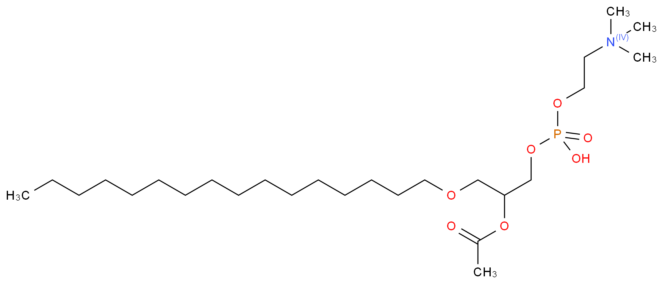 1-O-Palmityl-2-acetyl-rac-glycero-3-phosphocholine_分子结构_CAS_77286-68-1)