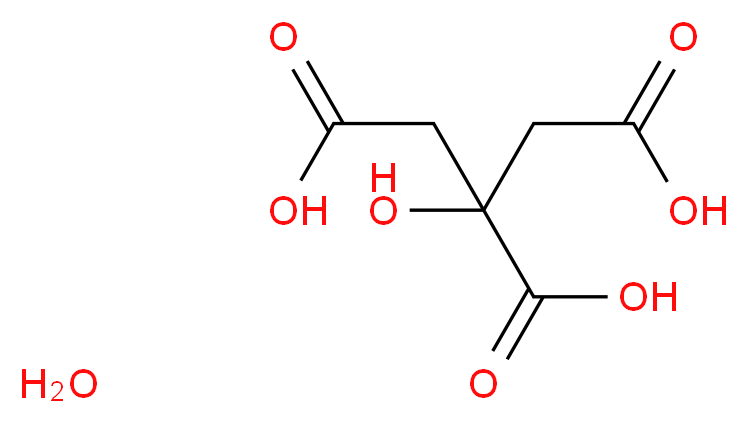 2-hydroxypropane-1,2,3-tricarboxylic acid hydrate_分子结构_CAS_5949-29-1
