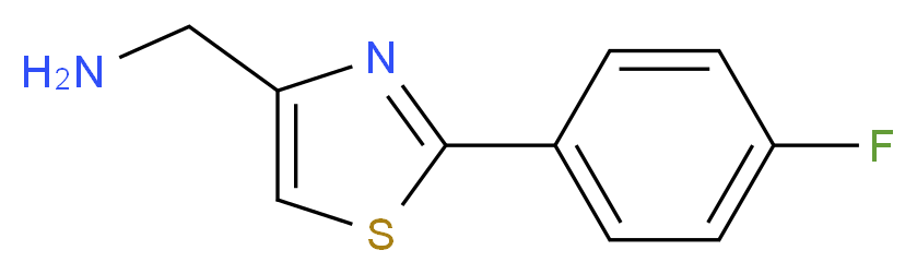 [2-(4-fluorophenyl)-1,3-thiazol-4-yl]methanamine_分子结构_CAS_885280-17-1