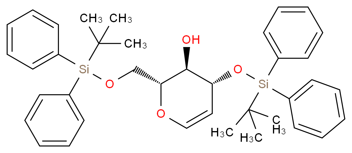 3,6-Di-O-tert-butyldiphenylsilyl-D-glucal_分子结构_CAS_308103-43-7)