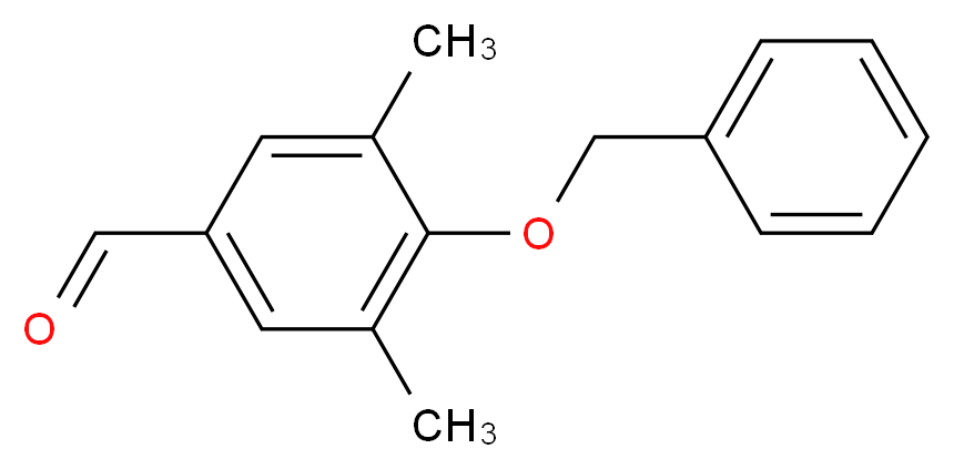 4-苯甲氧基-3,5-二甲基苯甲醛_分子结构_CAS_144896-51-5)