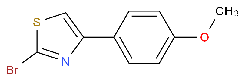 2-bromo-4-(4-methoxyphenyl)-1,3-thiazole_分子结构_CAS_99073-84-4