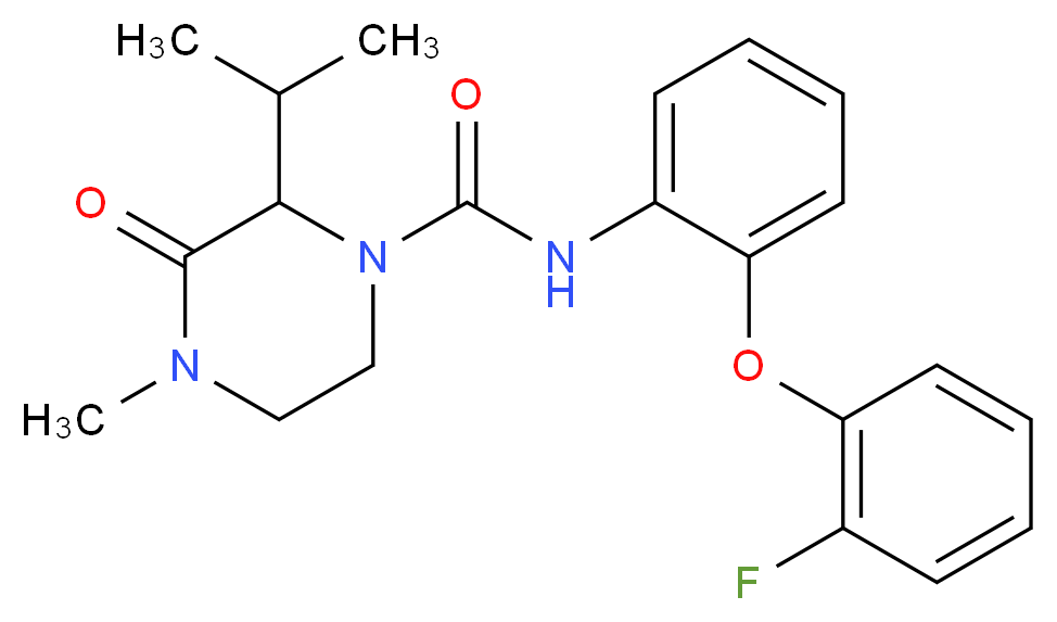 N-[2-(2-fluorophenoxy)phenyl]-2-isopropyl-4-methyl-3-oxopiperazine-1-carboxamide_分子结构_CAS_)