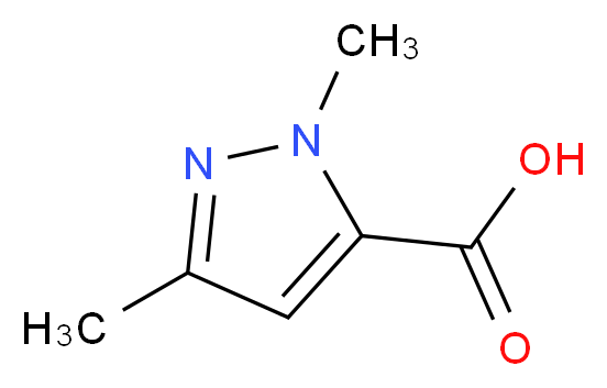 1,3-Dimethyl-1H-pyrazole-5-carboxylic acid_分子结构_CAS_5744-56-9)