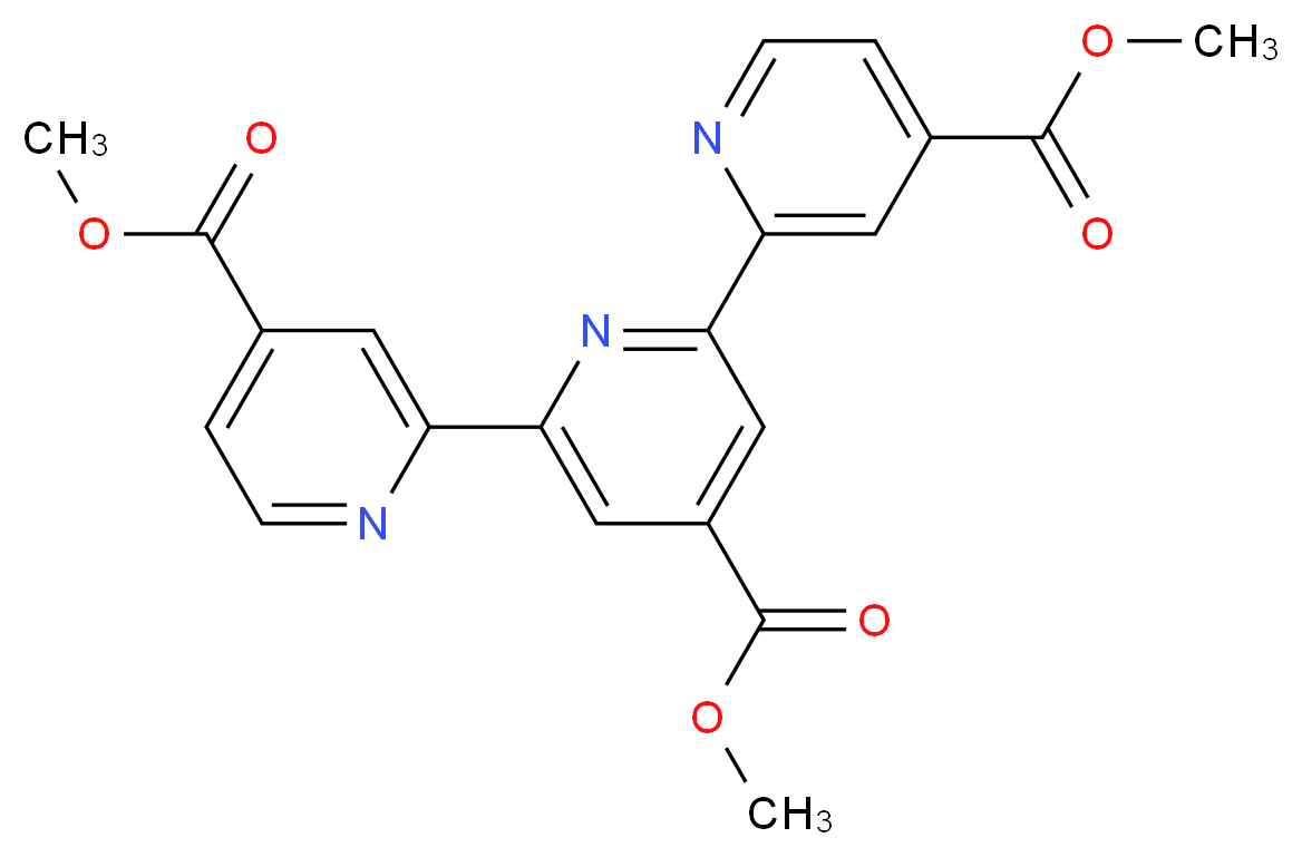 methyl 2,6-bis[4-(methoxycarbonyl)pyridin-2-yl]pyridine-4-carboxylate_分子结构_CAS_330680-46-1