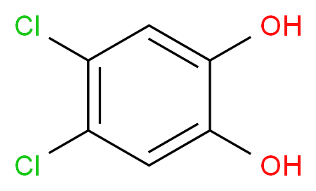 4,5-dichlorobenzene-1,2-diol_分子结构_CAS_3428-24-8