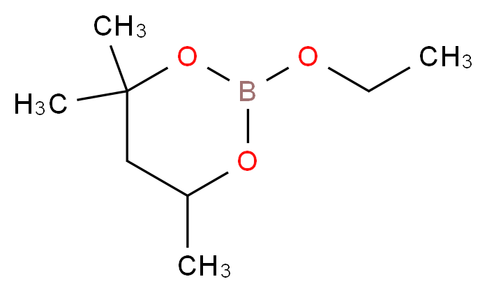 2-ethoxy-4,4,6-trimethyl-1,3,2-dioxaborinane_分子结构_CAS_52386-21-7