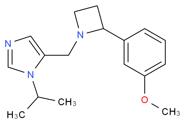 1-isopropyl-5-{[2-(3-methoxyphenyl)azetidin-1-yl]methyl}-1H-imidazole_分子结构_CAS_)