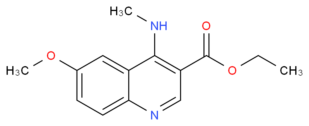 ethyl 6-methoxy-4-(methylamino)quinoline-3-carboxylate_分子结构_CAS_)