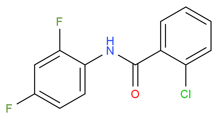 2-chloro-N-(2,4-difluorophenyl)benzamide_分子结构_CAS_349125-64-0