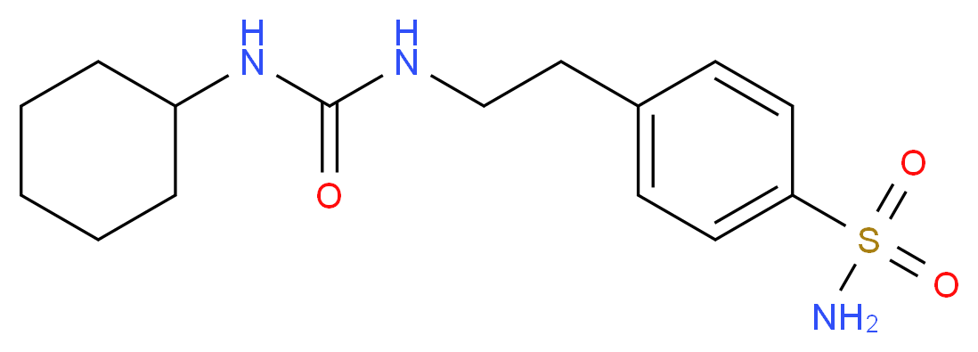 3-cyclohexyl-1-[2-(4-sulfamoylphenyl)ethyl]urea_分子结构_CAS_10080-05-4