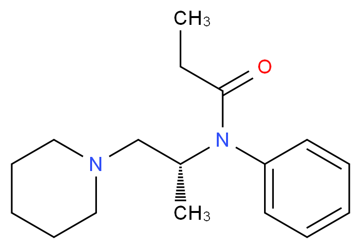 N-phenyl-N-[(2R)-1-(piperidin-1-yl)propan-2-yl]propanamide_分子结构_CAS_129-83-9