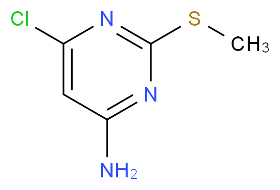 4-Amino-6-chloro-2-(methylthio)pyrimidine_分子结构_CAS_1005-38-5)