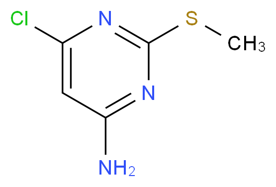 4-AMINO-6-CHLORO-2-METHYLMERCAPTOPYRIMIDINE_分子结构_CAS_1005-38-5)