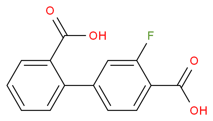 3'-Fluoro-[1,1'-biphenyl]-2,4'-dicarboxylic acid_分子结构_CAS_1261893-62-2)