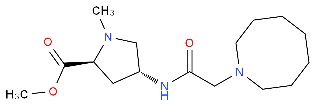 methyl (2S,4R)-4-[(azocan-1-ylacetyl)amino]-1-methylpyrrolidine-2-carboxylate_分子结构_CAS_)
