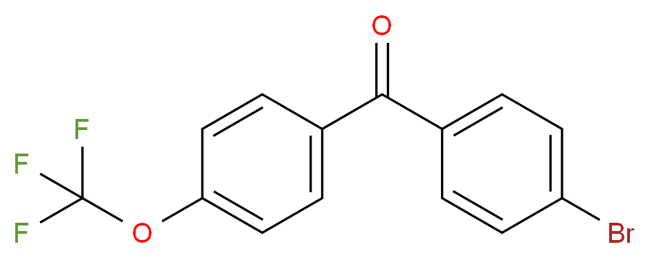 (4-bromophenyl)[4-(trifluoromethoxy)phenyl]methanone_分子结构_CAS_34367-36-7