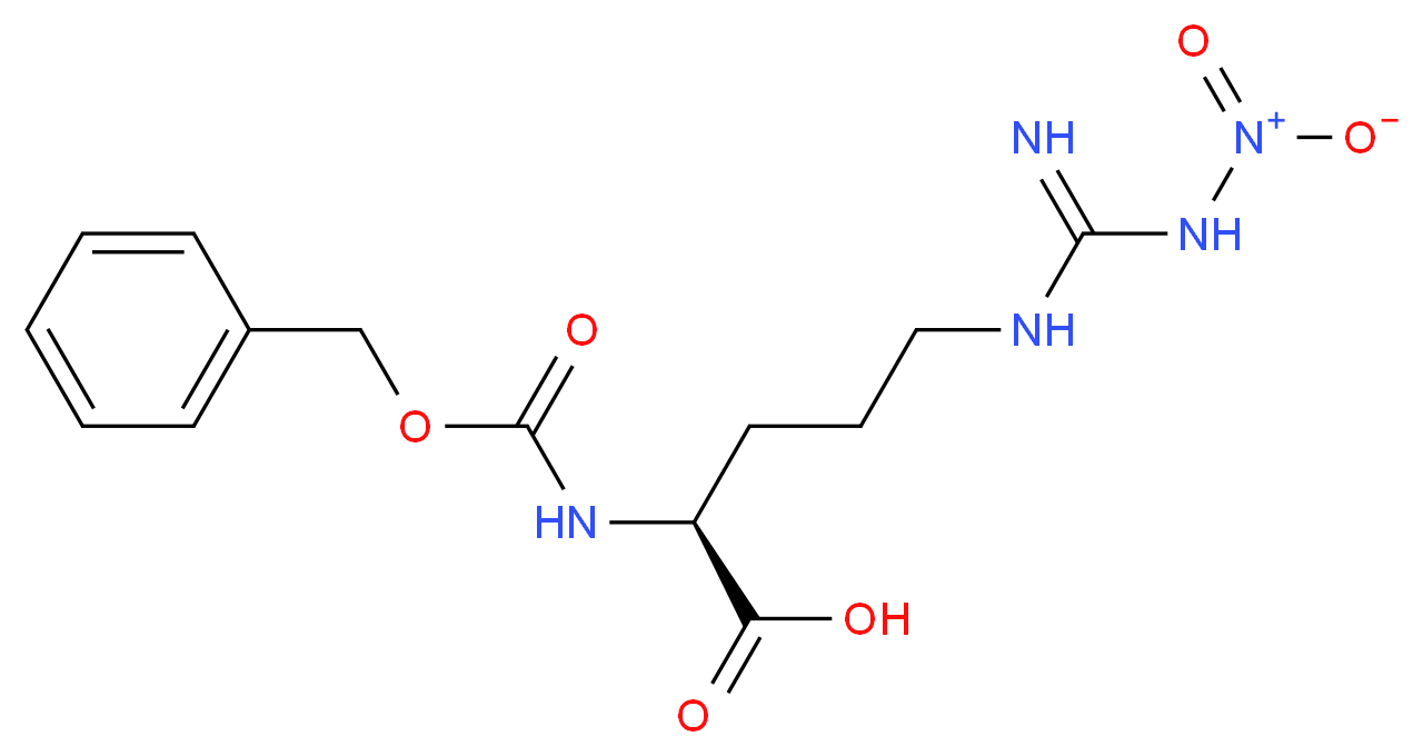 Z-Arg(NO2)-OH_分子结构_CAS_2304-98-5)