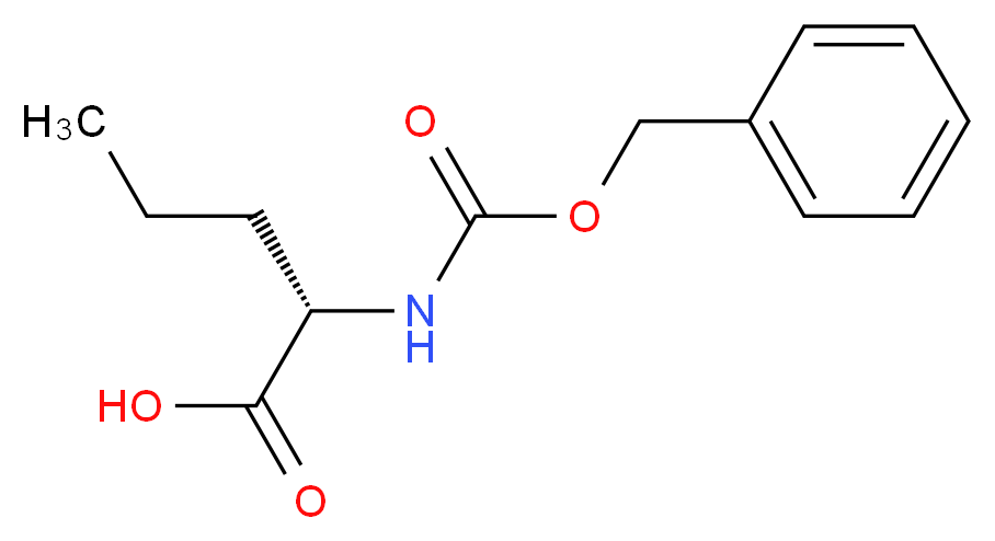 (2S)-2-{[(benzyloxy)carbonyl]amino}pentanoic acid_分子结构_CAS_21691-44-1