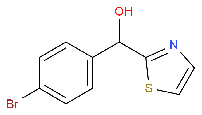 (4-bromophenyl)(1,3-thiazol-2-yl)methanol_分子结构_CAS_356552-30-2